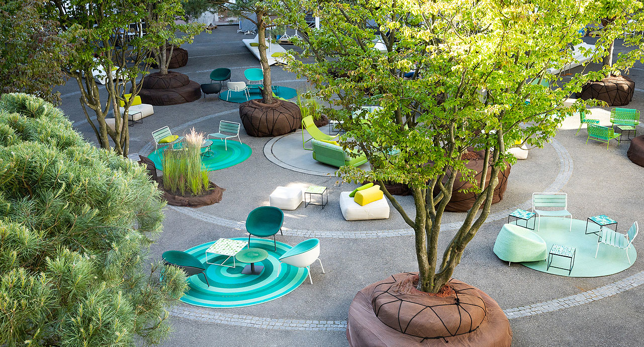 At Art Basel in Basel, the attention to the green is an art