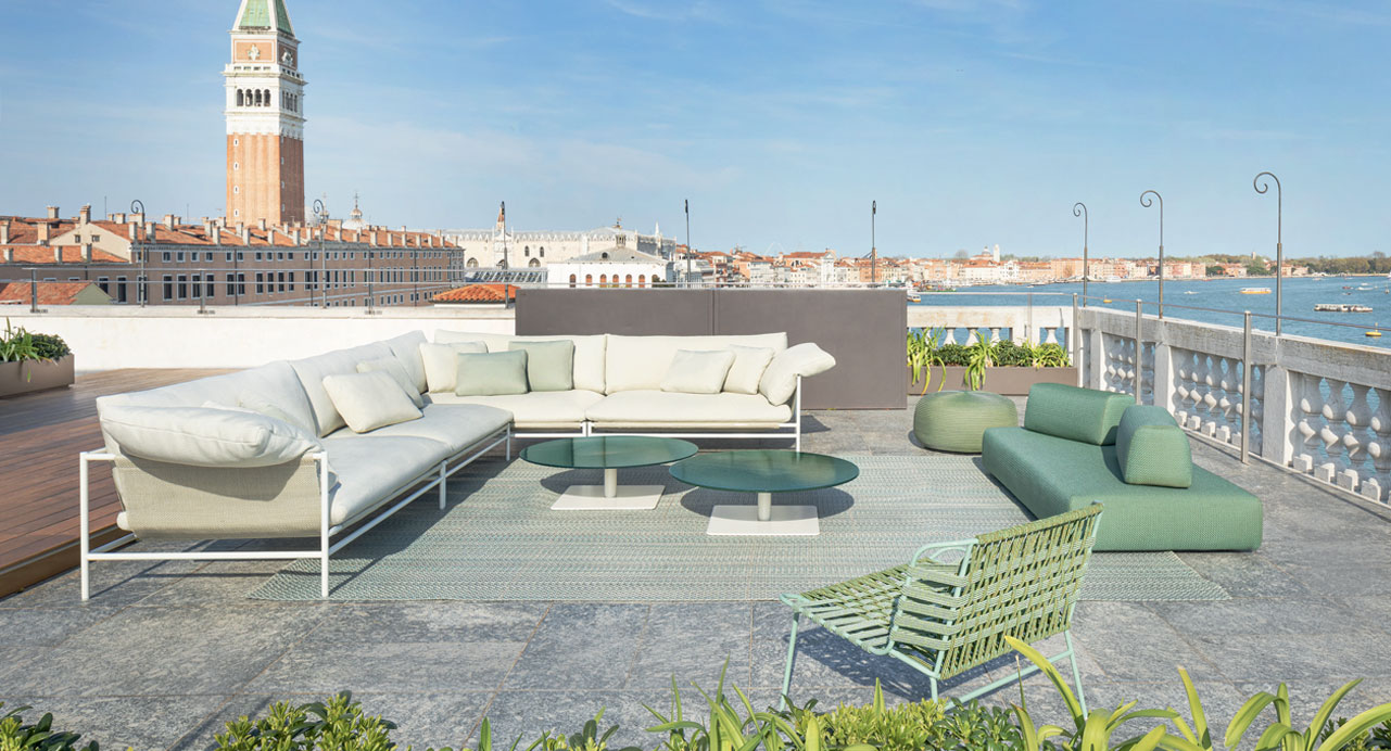 Biennale di Venezia,  Paola Lenti designs the terrace of Ca’ Giustinian